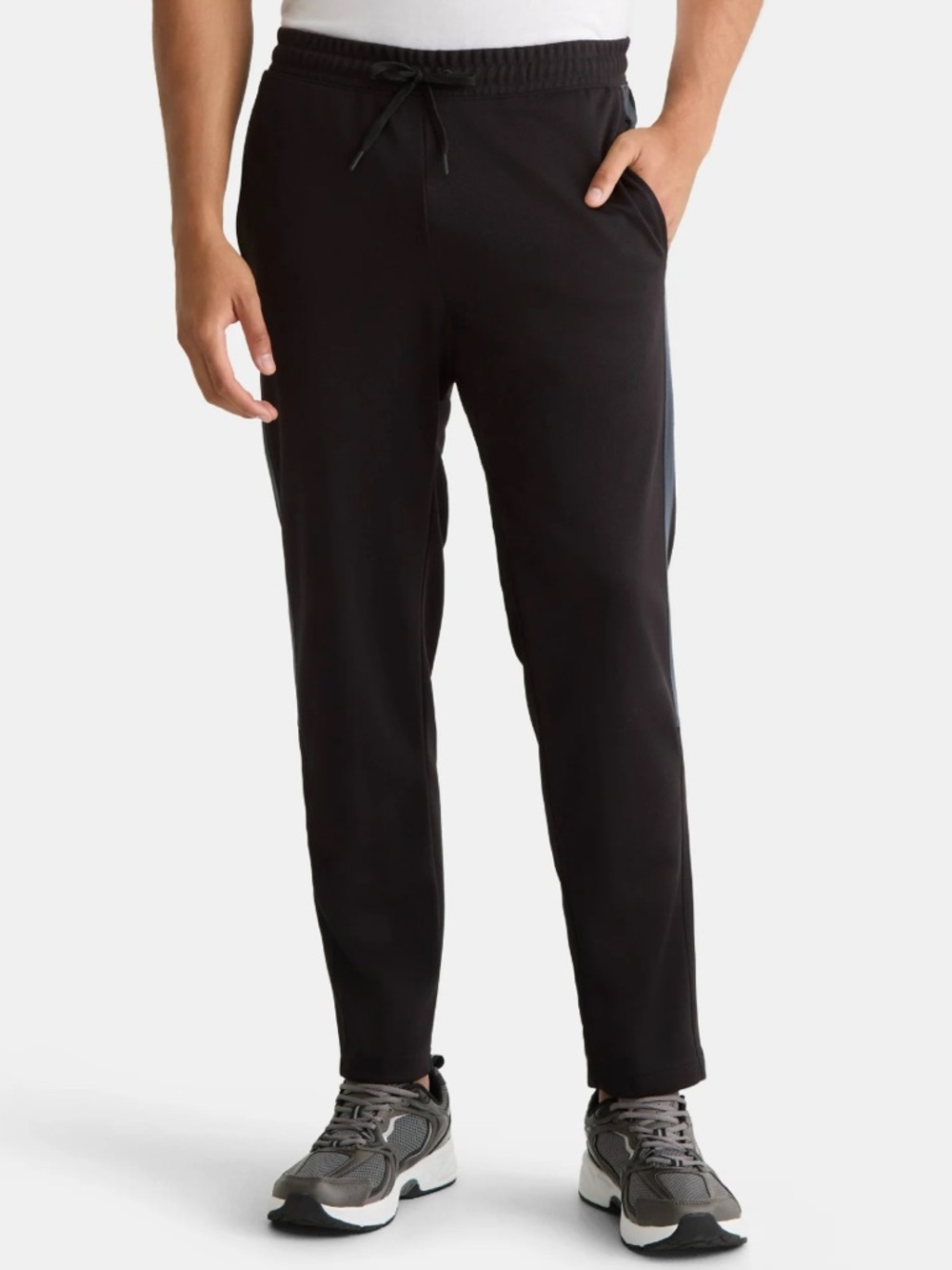 Athletic Works Black Men's Jogger Pants with Drawstring